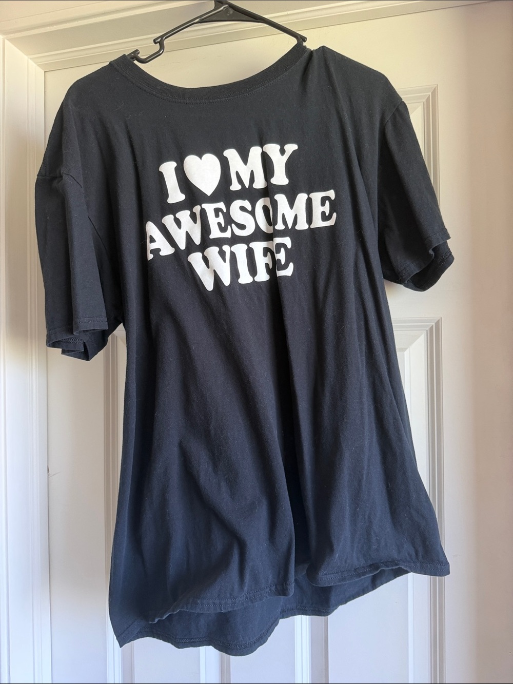 Black 'I ♥ My Awesome Wife' Graphic Tee
